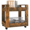 vidaXL Desk Trolley Smoked Oak 23.6x17.7x23.6" Engineered Wood