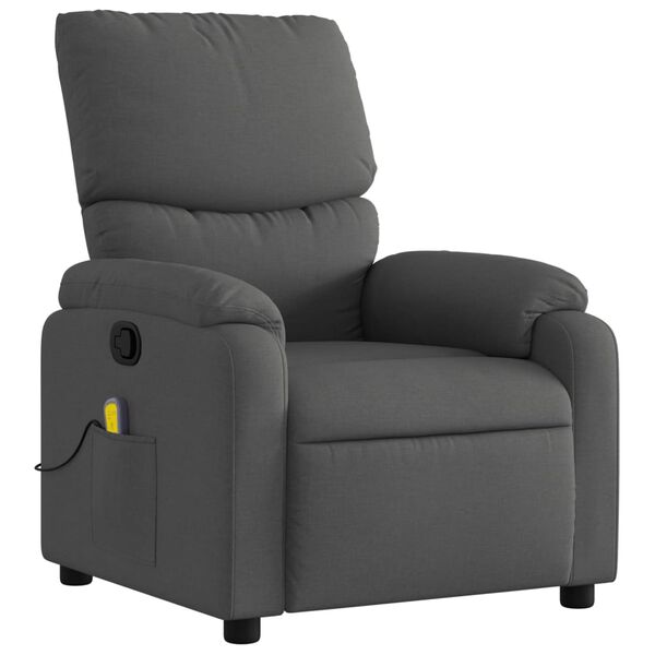 vidaXL Massage Recliner Chair Dark grey