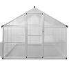 vidaXL Greenhouse Aluminum Aluminum frame and polycarbonate panels Large