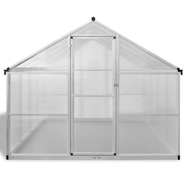 vidaXL Greenhouse Aluminum Aluminum frame and polycarbonate panels Large