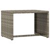 vidaXL Patio Sunbed Set of 3 Gray PE Rattan, Powder-Coated Steel Large