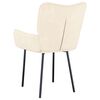 vidaXL Dining Chair Set of 2 Cream Velvet (100% polyester), metal, plywood
