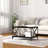 vidaXL Coffee Table Black Engineered wood and iron Medium Coffee Table