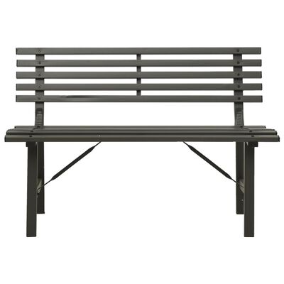 vidaXL Patio Bench 43.3" Steel Black