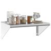 vidaXL Wall Shelf Silver Stainless Steel 29.5x17.7x12.2 in Wall Shelf