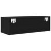 vidaXL TV Cabinet Black Oak Engineered Wood Medium TV Cabinet