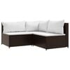 vidaXL Patio Lounge Set Brown, Cream white