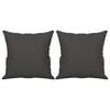 vidaXL 2-Seater Sofa with Pillows&Cushions Dark Gray 55.1" Microfiber Fabric
