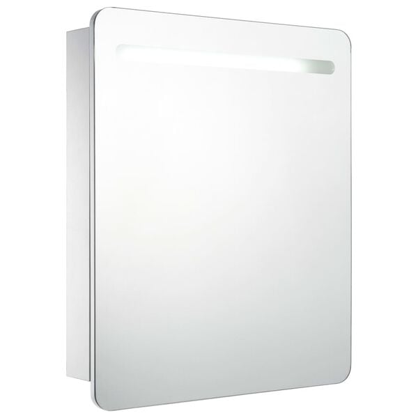 vidaXL Bathroom Cabinet White and silver
