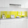 vidaXL Kitchen Backsplash 2 pcs Yellow 39.37 x 15.75 in Tempered Glass
