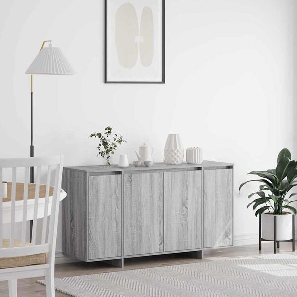 vidaXL Sideboard Grey Sonoma 53.15 x 16.14 x 29.53 in Engineered Wood