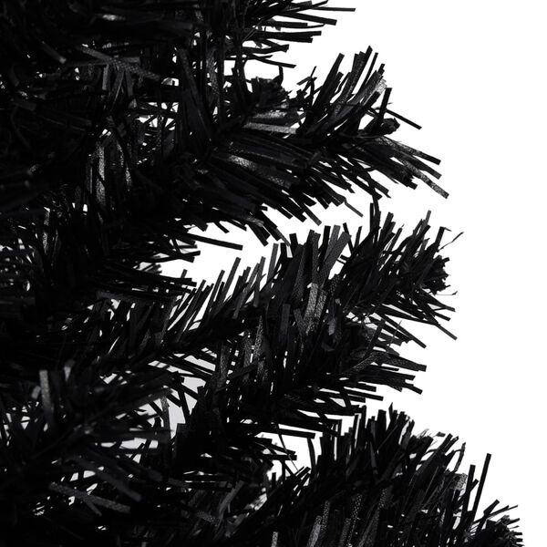 vidaXL Artificial Christmas Tree Black PVC, steel Extra Tall