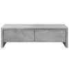 vidaXL Monitor Stand with Drawers Concrete Grey 19.7x10.6x5.9" Engineered Wood