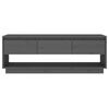 vidaXL TV Stand Grey Solid pine wood Large TV Stand Rectangular