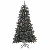 vidaXL Artificial Christmas Tree with 300 LEDs Green 82.68 in