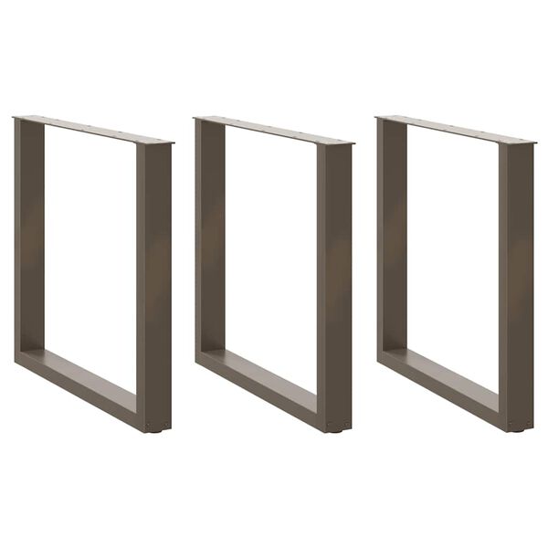 vidaXL Coffee Table Leg Set of 3 Natural Steel Powder-coated Steel