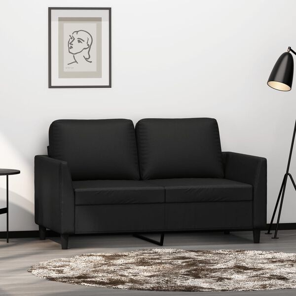 vidaXL 2-seater Sofa Black