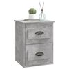 vidaXL Wall-mounted Bedside Cabinet Concrete Grey Engineered Wood