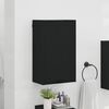 vidaXL Bathroom Cabinet Wall-mounted Black 15.35 x 9.25 x 25.59 in