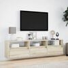 vidaXL TV Wall Cabinet Sonoma Oak Engineered wood Large TV Wall Cabinet