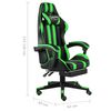 vidaXL Chair Black and Green Faux leather (100% PVC), plywood, steel