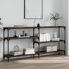 vidaXL Console Table Brown oak Engineered wood and metal Large
