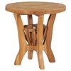 vidaXL Bistro Set Natural Teak Fine sanded solid teak wood 3-piece set