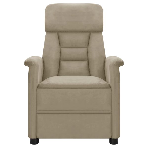 vidaXL Electric Massage Recliner Light Gray Faux Leather