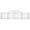 vidaXL Gabion Basket Set of 8 Silver Galvanized Iron Medium
