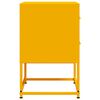 vidaXL Bedside Cabinet Set of 2 Mustard Yellow Steel Medium