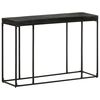 vidaXL Console Table Black Solid Acacia and Mango Wood, Powder-Coated Steel