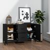 vidaXL Sideboard Black Manufactured wood 39.4 inches wide Sideboard