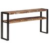 vidaXL Console Table Natural wood with black iron