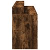 vidaXL Desk Smoked Oak Engineered Wood 63 inch width Desk Rectangular