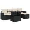 vidaXL Garden Sofa Set Black, Cream White