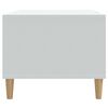 vidaXL Coffee Table White Engineered wood, Solid eucalyptus wood