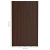vidaXL Roof Panels 12 pcs Galvanised Steel Brown 31.5x17.7"
