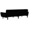 vidaXL Sofa Bed Black Velvet (100% polyester), Wood, Foam 2-Seater