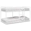 vidaXL Bunk Bed White Steel, mesh fabric 100 x 78.7 in mattress size