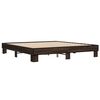 vidaXL Bed Frame Brown Oak Engineered wood, Metal Super King Bed Frame