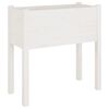 vidaXL Garden Planter Set of 2 White Solid Pinewood Standard Durable