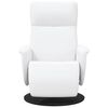vidaXL Recliner Chair with Footrest White Faux Leather