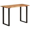 vidaXL Dining Table Acacia Wood Natural, Black