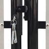 vidaXL Black Single Door Fence Gate 118.1x29.5"
