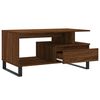 vidaXL Coffee Table Brown Oak Engineered Wood, Metal Medium Coffee Table