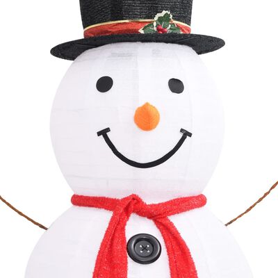 vidaXL Decorative Christmas Snowman Figure LED Luxury Fabric 70.9"