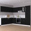 vidaXL Oven Cabinet Black Engineered wood 23.6 x 18.1 x 32.1 in Modern