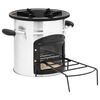 vidaXL Camping Wood Stove Silver 17.9x13.0x10.0" Stainless Steel