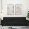 vidaXL Sofa Bed Black Velvet, wood, plastic 2-Seater