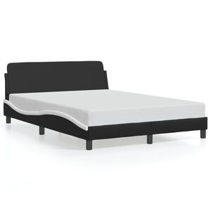 vidaXL Bed Frame Black and White